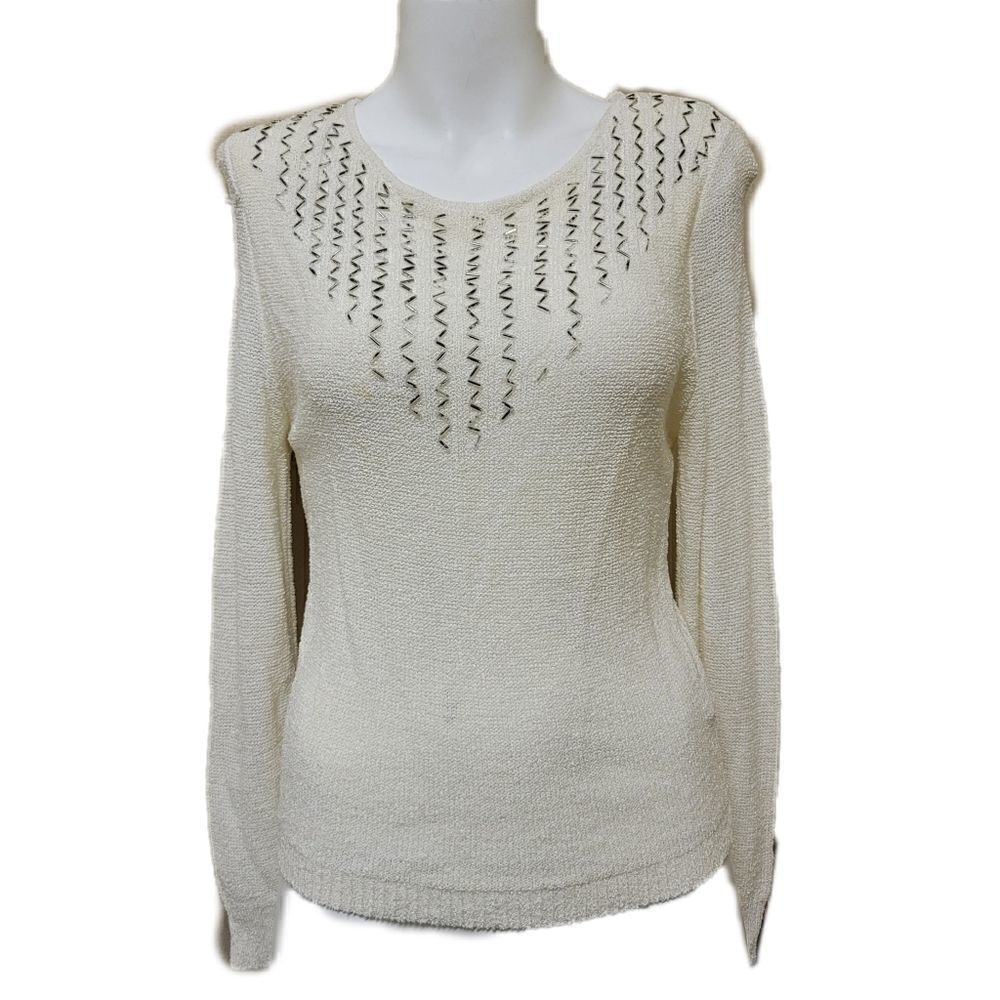 Vintage 90's beaded metallic pullover sweater